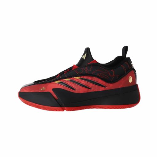 Dame 9 Zapatilla adidas Unisex x Bape Negro/Rojo