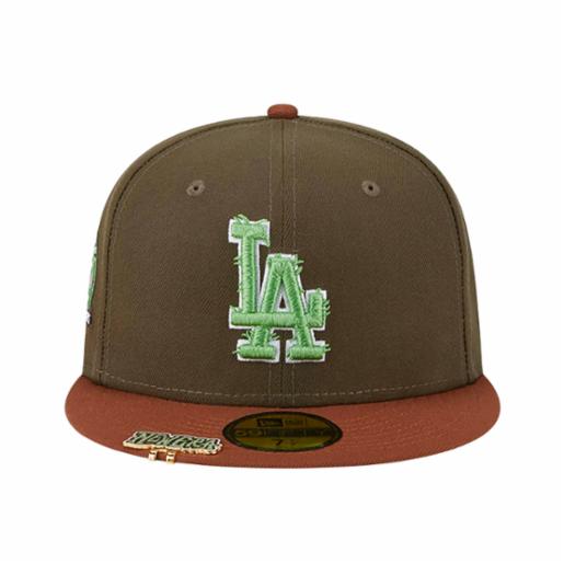 Snapback New Era 59Fifty Los Angeles Dodgers Monster Zombie Verde/Café