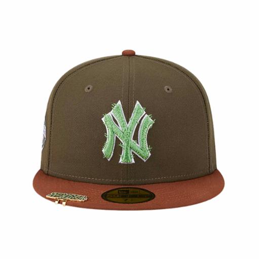 Snapback New Era 59Fifty New York Yankees Monster Zombie Verde/Café