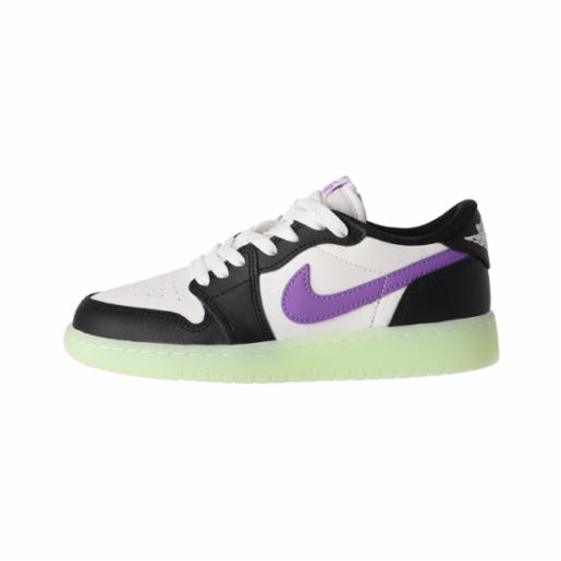 Air 1 Retro Low Zapatilla Jordan Junior Negro/Blanco/Morado